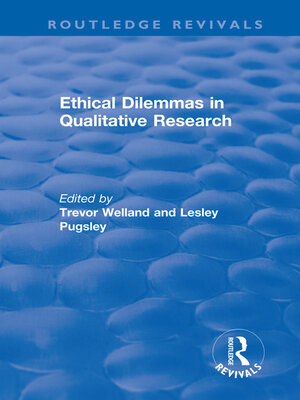 cover image of Ethical Dilemmas in Qualitative Research